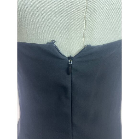 Helen Morley Strapless Black Midi Dress W/ Glitter Bust & Sheer Wrap Szize 10 - Picture 6 of 9